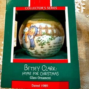 Betsey Clark Vintage Hallmark Glass Ball Ornament